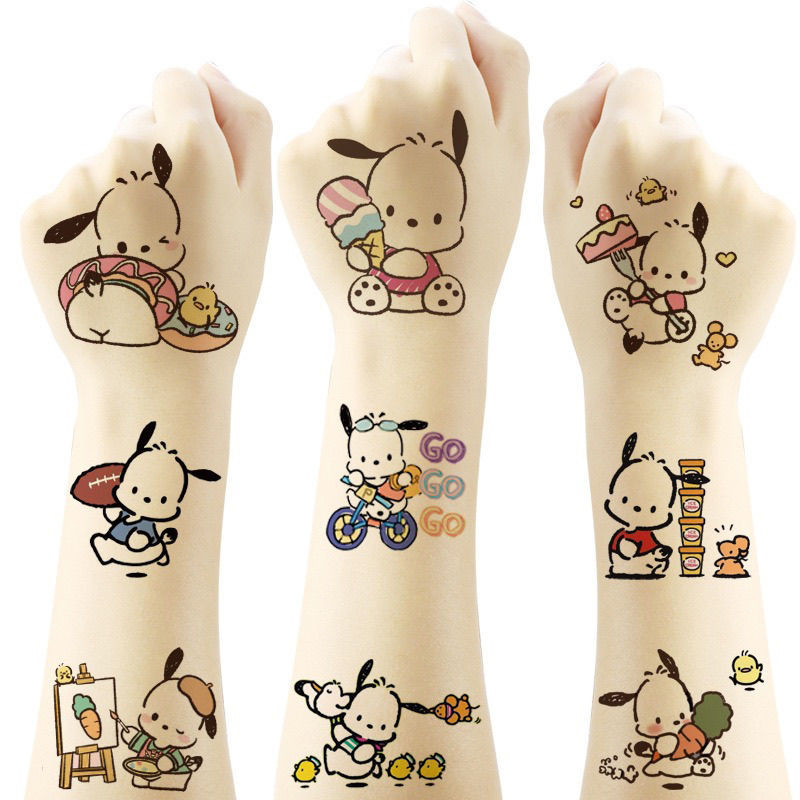 Pacha Dog Tattoo Stickers Cartoon Disposable Tattoo Stickers Water ...
