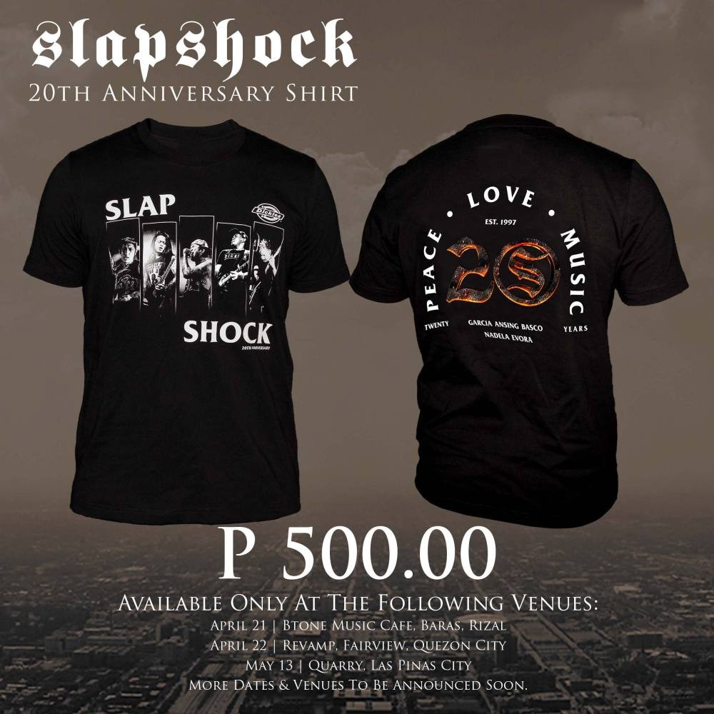 Slapshock 20th Anniversary Cotton Shirt | Shopee Philippines