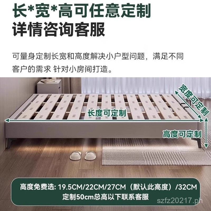 2Large Bed Without Headboard2Small Apartment Modern Simple Double Bed ...