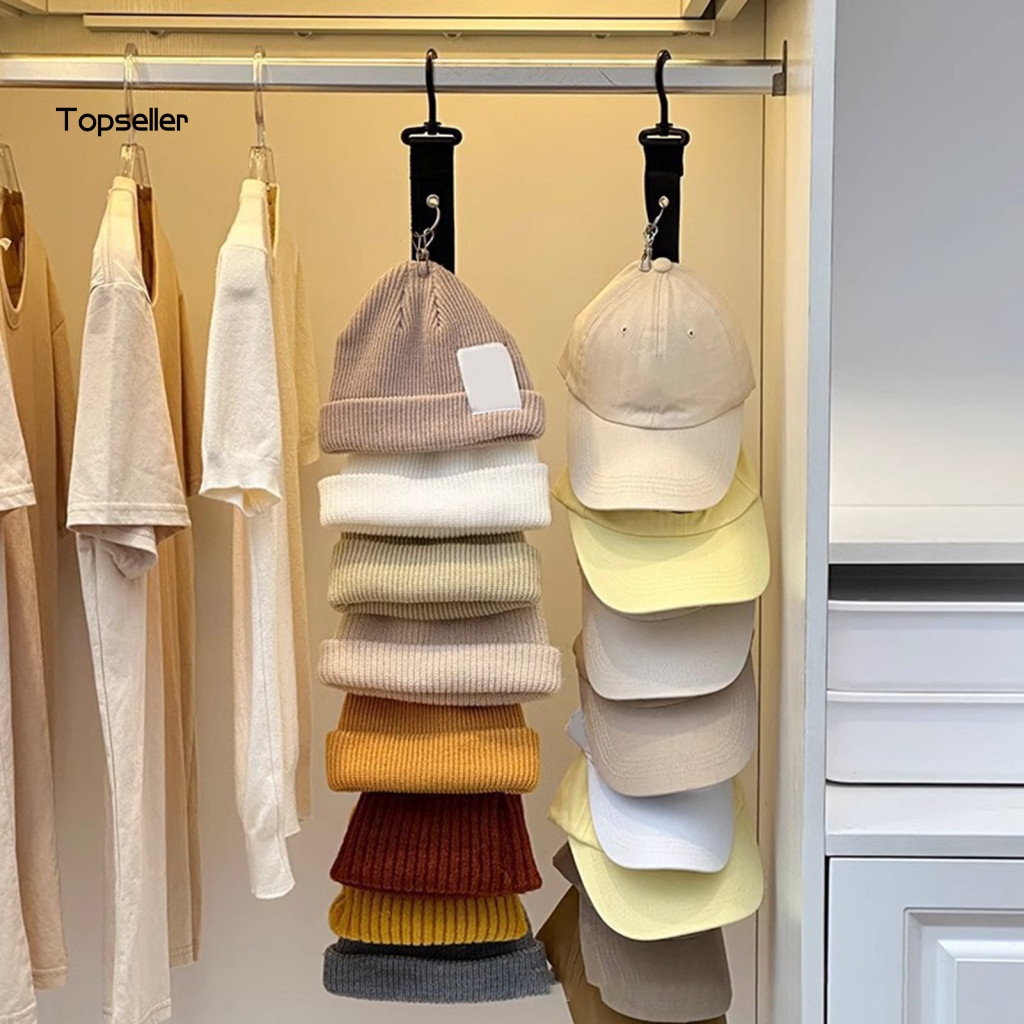 Tops* Cap Storage Solution Nylon Strap Hat Holder Vertical Hat ...