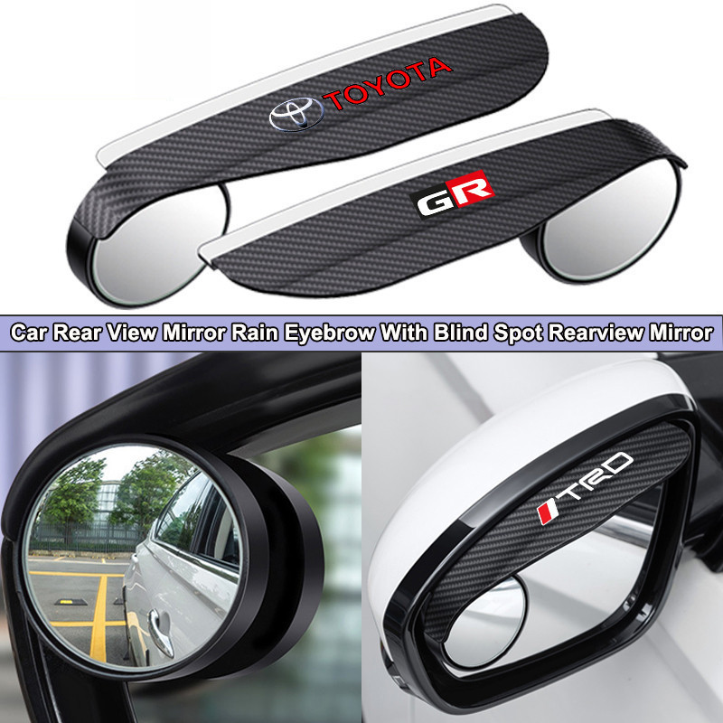 Toyota Car Rear View Mirror Rain Eyebrow Visor With Blind Spot Rearview ...