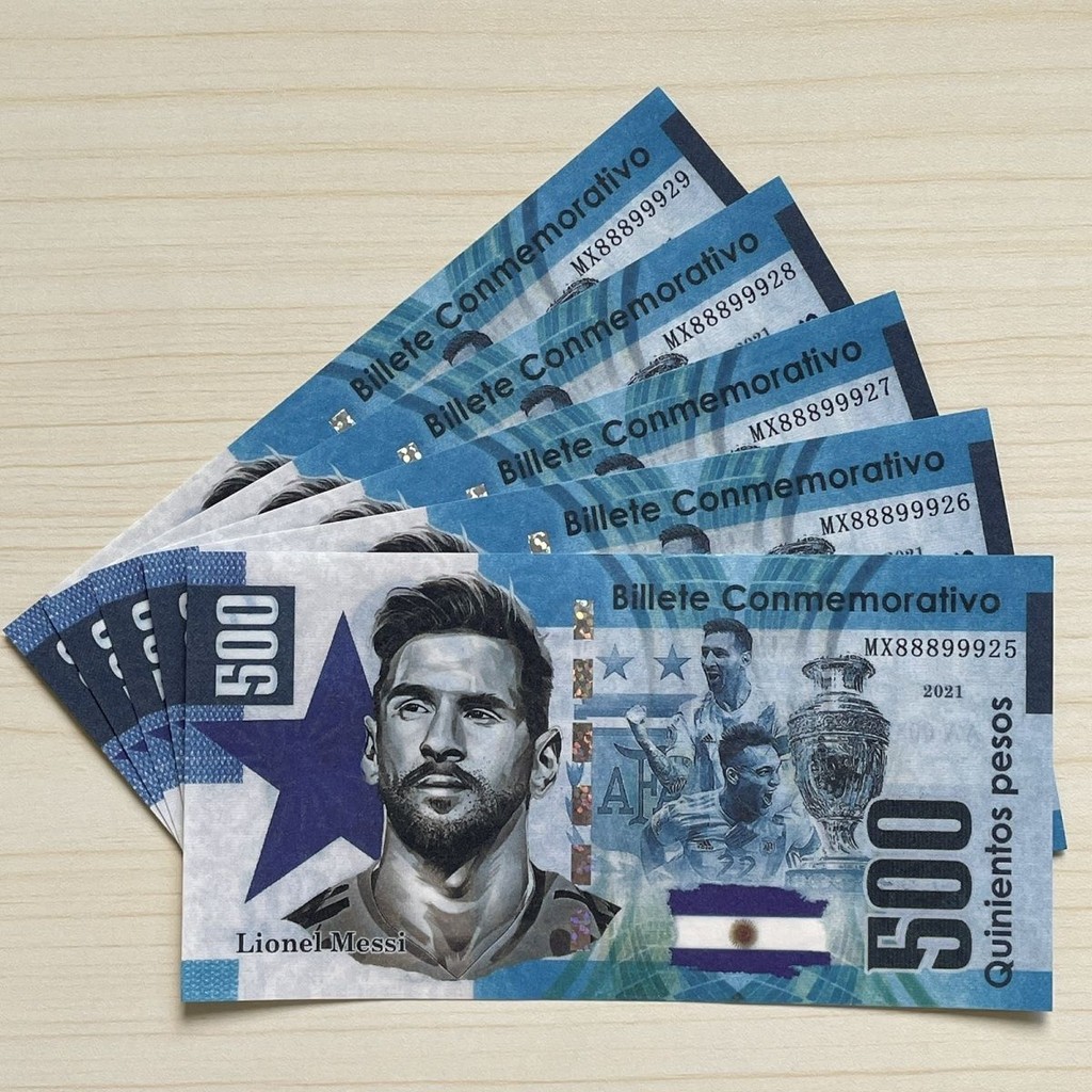 Argentina 500 Messi Commemorative Commercial Banknotes Piso World Cup ...