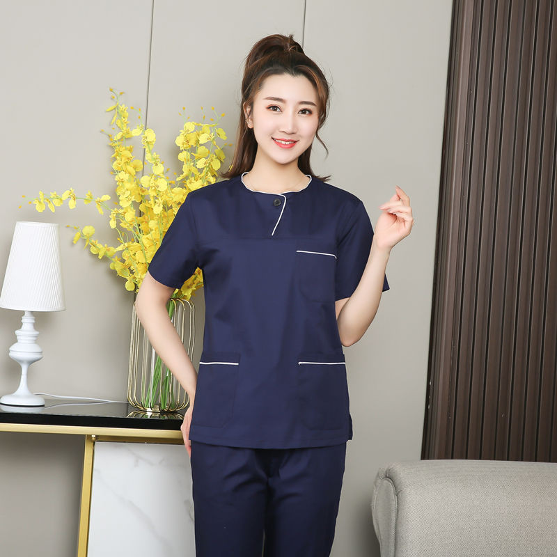Round Neck Hand Washing Clothes Operating Room Doctor Work Clothes Oral ...