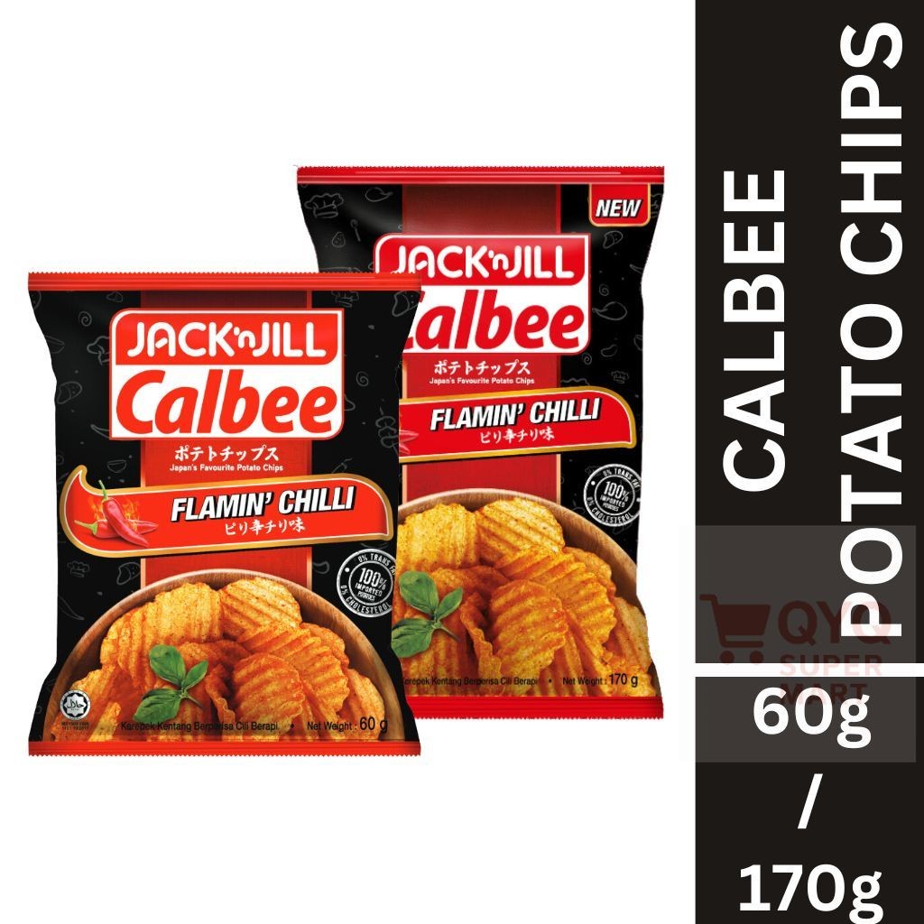 CALBEE Jack'n Jill Flamin’ Chilli Potato Chips Kerepek Kentang (60g ...