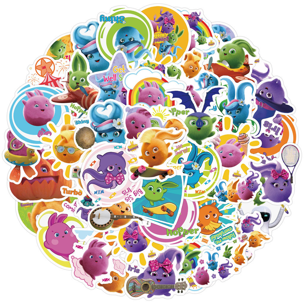 Y&P| Sunny Bunnies Stickers Set Cartoon Graffiti Waterproof Decals Pack ...
