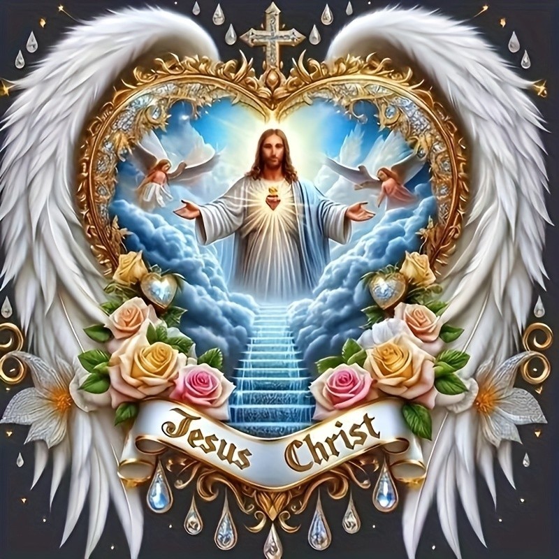 Adult Jesus themed 5D Diamond Painting Set - Art Craft Kit, Home Wall ...