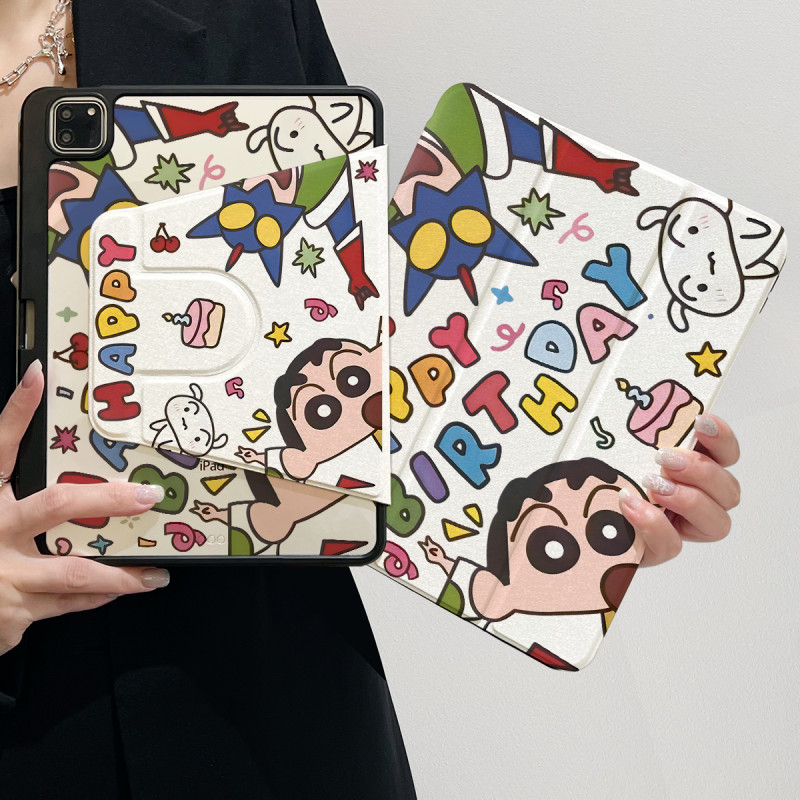 Custodia Flip IPad Custodia In Pelle Per IPad 5/6/7/8/9/10/11a Gen, Air - Cover Flip Con Protezione 360°, Nera Case IPad Pelle Nera Marrone - Foto 10