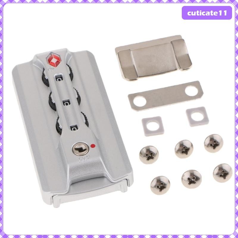 [Cuticate1] Aluminum Luggage Cases 3-Digit Combination Lock Suitcase ...