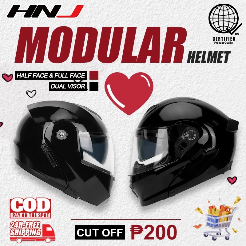 HNJ Modular Helmet Couple Buy 1 Take 1 Couple Helmet For Woman Man Half ...