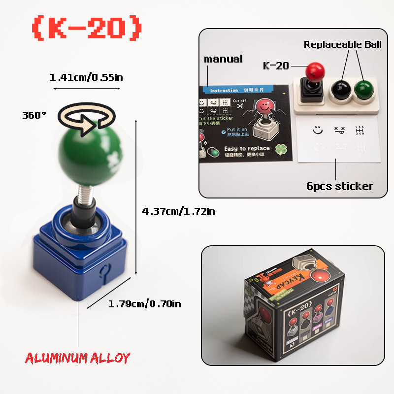 K20 Retro Game Console Rocker Keycap Fighting Machine Rocker Keycap ESC ...