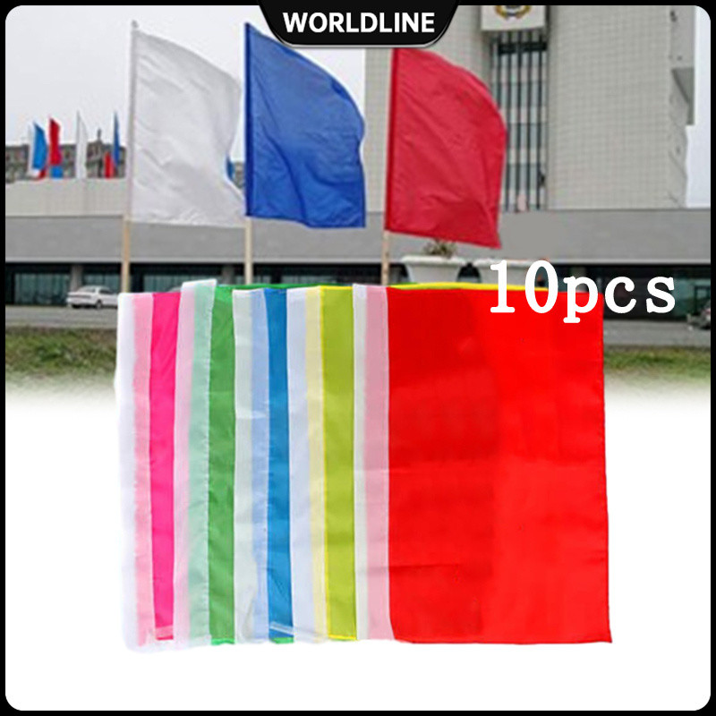 10pcs 5 Colors Fiesta Flag Rectangle Colour Flag Outdoor Decorative ...