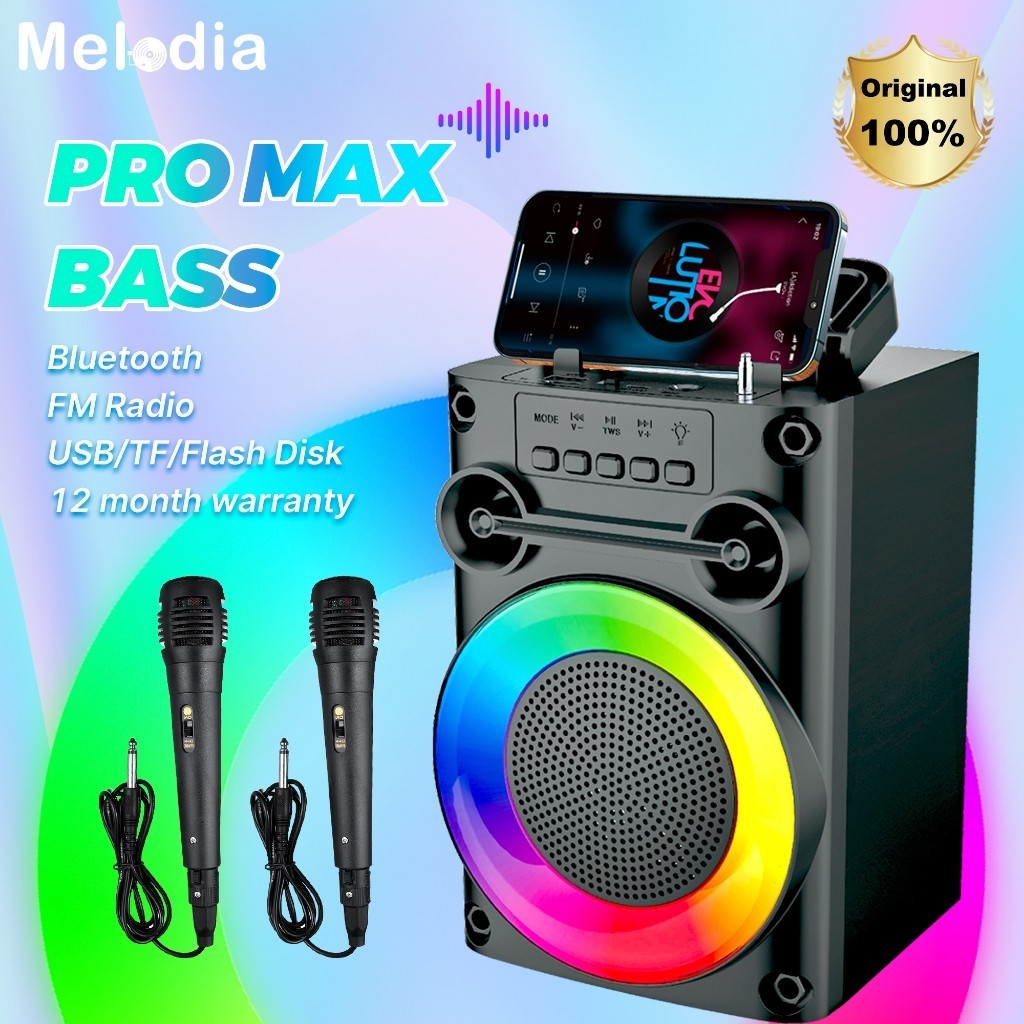 Portable Karaoke Bluetooth Speaker Mini Wireless Full Bass Salon Sound