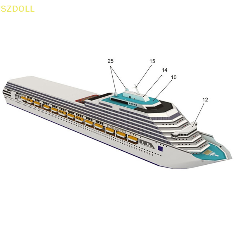[cxSZDOLL] Cruise Ship Paper Model Cruise Ship 3D Paper Model DIY ...