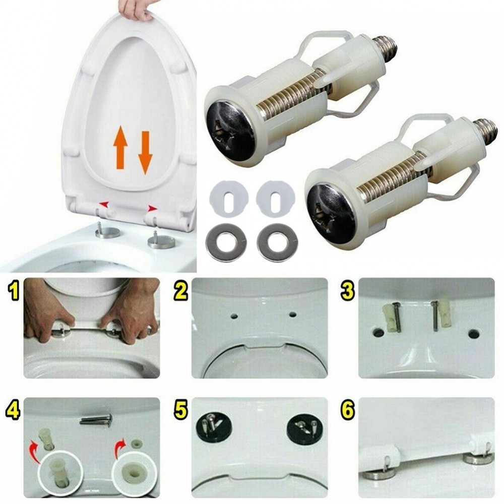 A Pair Of Toilet Screws Pan Screws Stainless Steel Toilet Compact ...