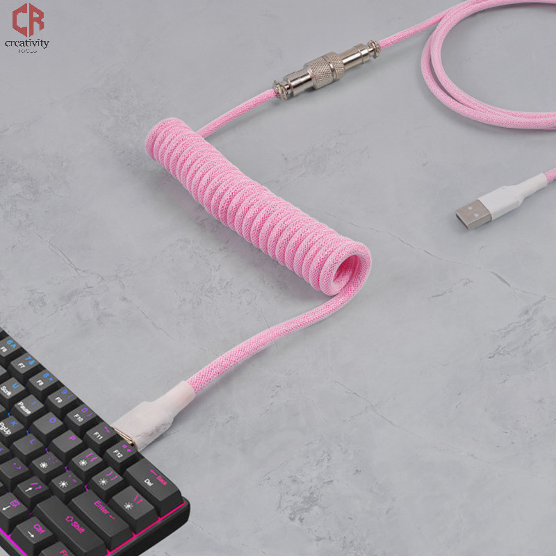 [CR] 3M Type C Mechanical Keyboard Coiled Cable USB Keyboard Wire ...