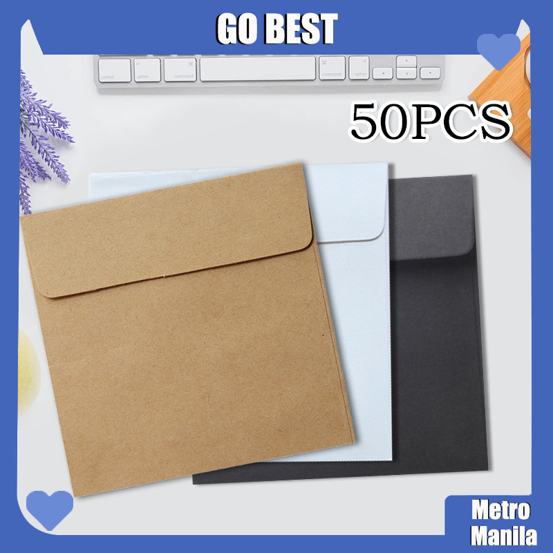50pcs 10x10cm Square Mini Small Envelope For Membership Card Greeting ...