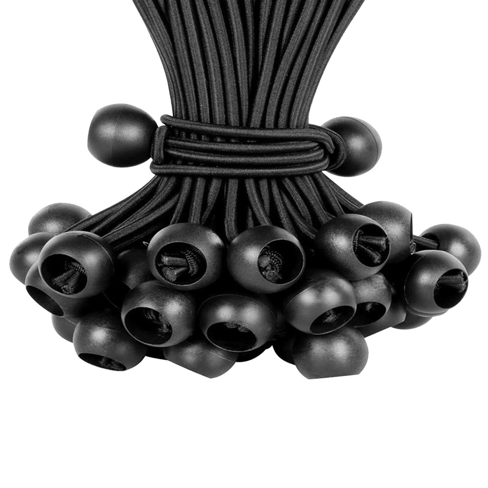 50Pcs Ball Bungee Cords with Elastic String Cargo Tie Down Cords for