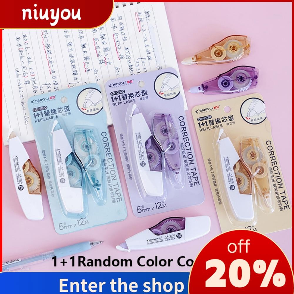NIUYOU Correction Tape, Doublesided Refillable Dot Glue Tape, Journal