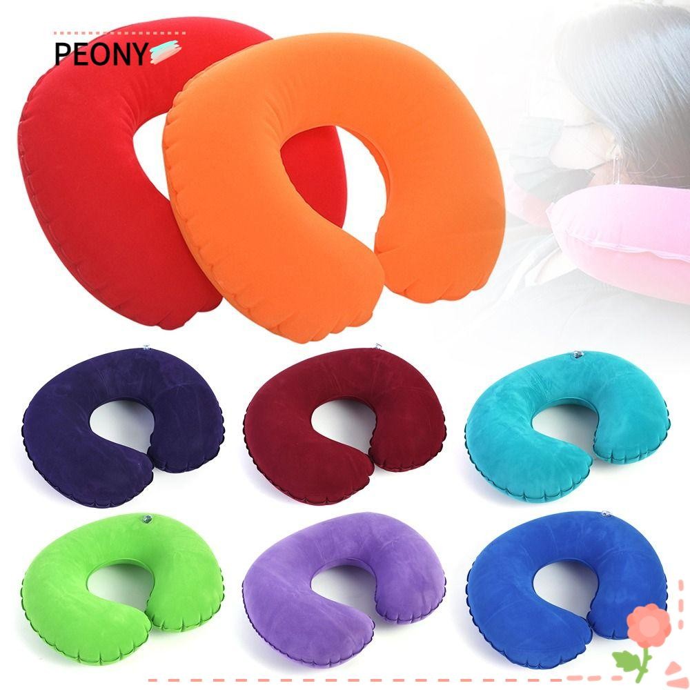 PEONY Sleeping Pillow Travel Neck Support UShaped Inflatable Office