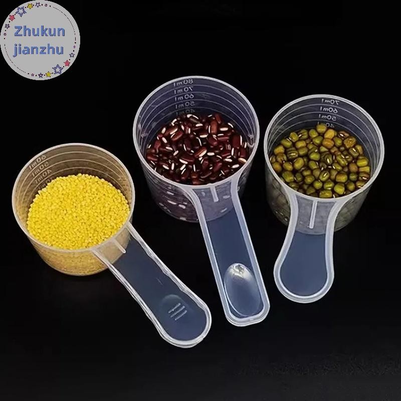 zhukunjianzhu 15/30/70/120ml Plastic Measuring Coffee Scoop With Scale
