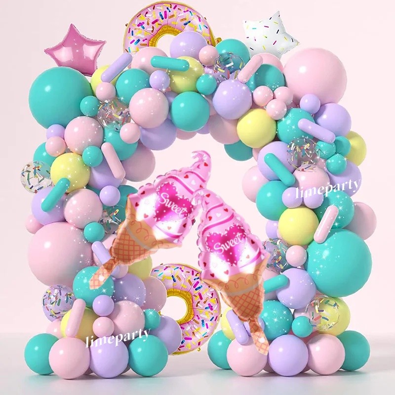 Sweet One Donut Balloon Garland Ice Cream Candy Arch For Kids Girls ...