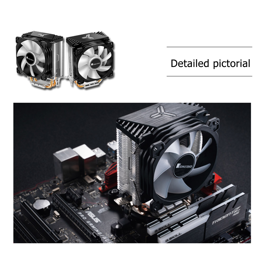 [Didays.ph] CR1200 2 Heat Pipe Tower CPU Cooler RGB 3Pin Cooling Fans