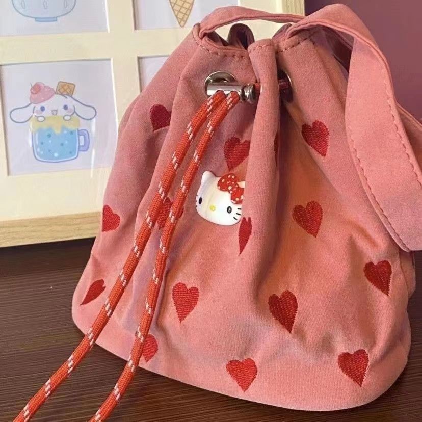 Cute Lovely Heart Tote Bag Mini CrossBody Bucket Bag Shopee Philippines