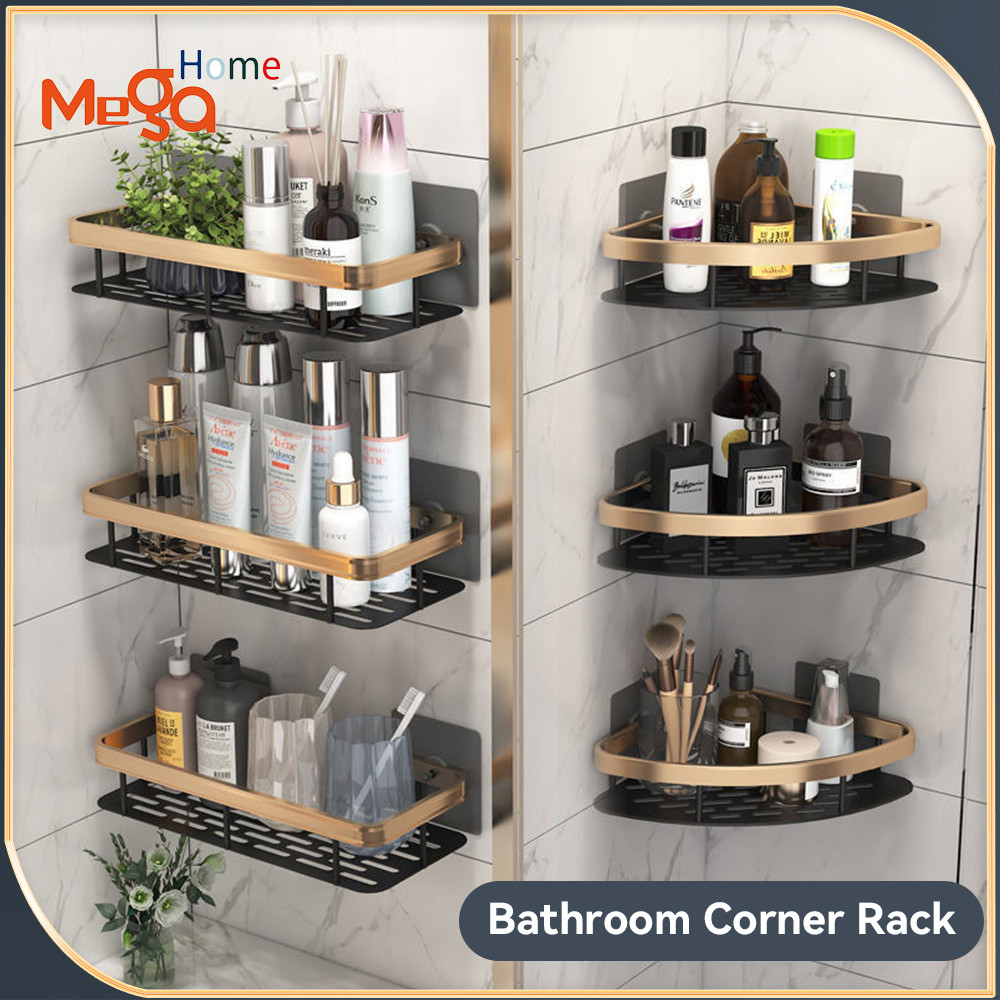 Punch-free Triangle Storage Rack Corner Storage Rack Wall Mounted ...