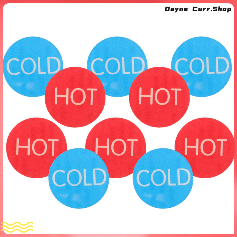 20 Pcs Hot and Cold Water Sign Sticker Small Bathroom Decor Decals ...