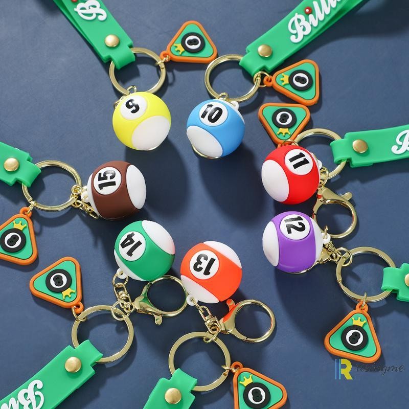 [Risingme] Fashion Creative Billiard Pool Keychain Table Ball Key Ring ...