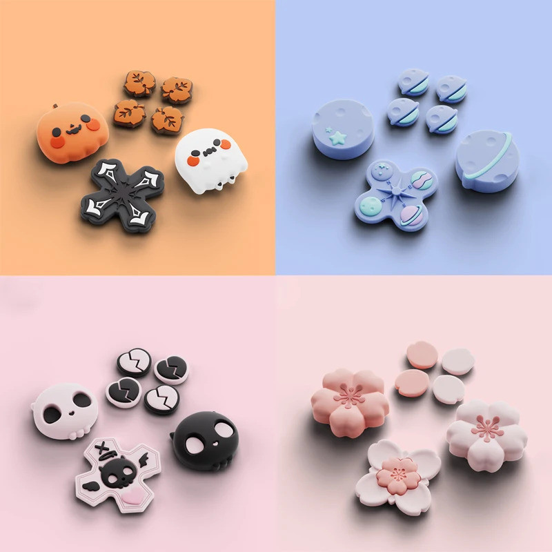 NEW Cute D-pad Cross Button ABXY Key Sticker Joystick Thumb Stick Grip ...