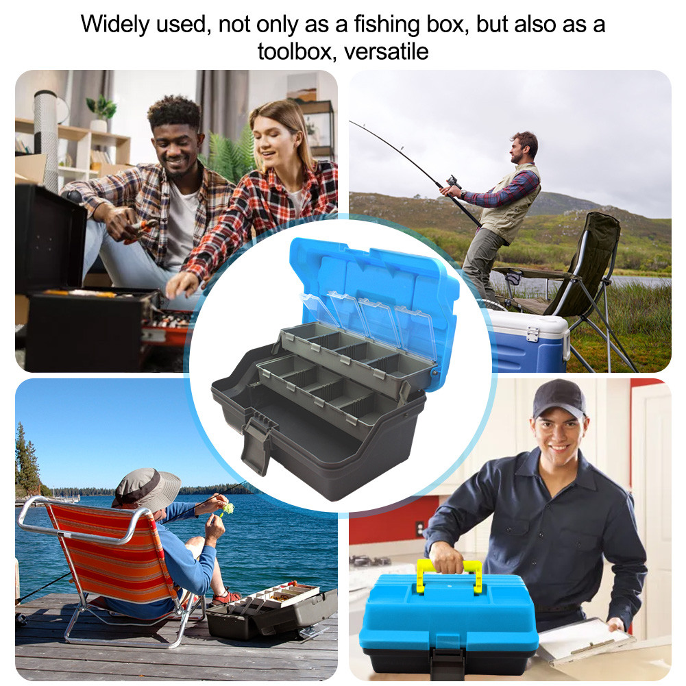 cheerfulhigh 3-Layer Folding Fishing Storage Box Portable Fish Hook ...