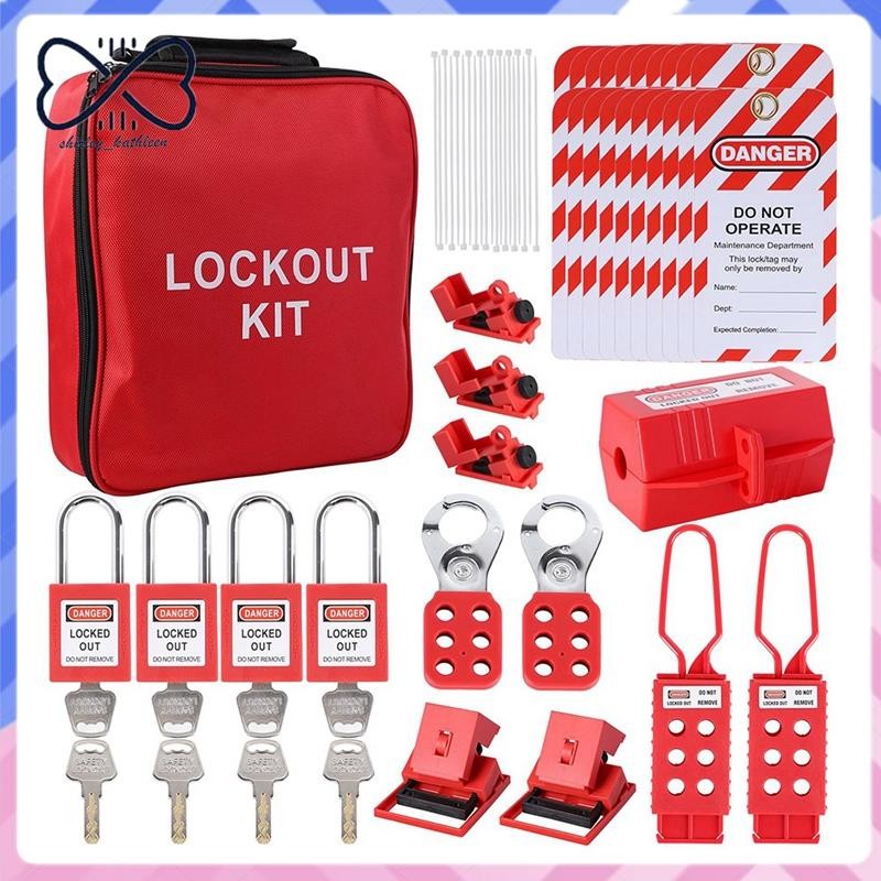 Lockout Tagout Kit, Electrical Loto-Kit with Circuit Breaker Lockout ...