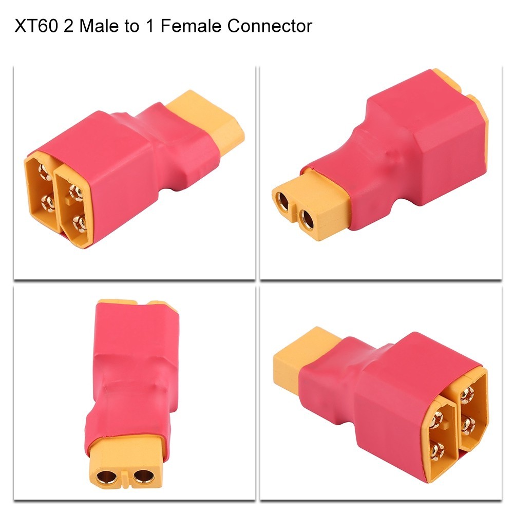 Yiqigou 2 stücke XT60 Parallel Stecker 1 männlich XT60 Stecker auf 2 weibliche XT60 Stecker Batterie Pack Parallel Stecker Adapter für RC Lipo Batterie