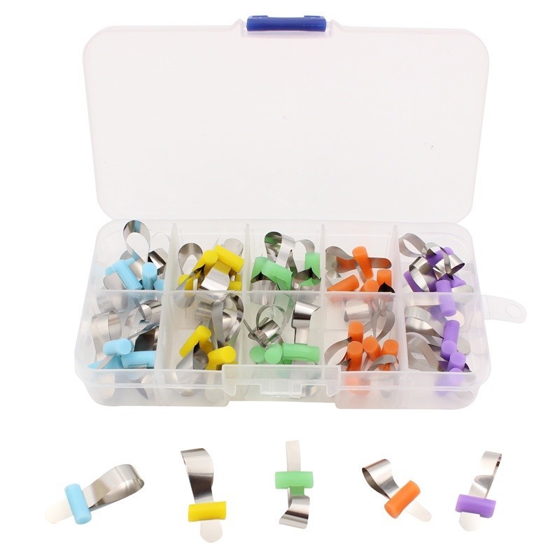 50Pcs/box Metal Matrix Bands Retainerless Automatrix with Locker Dental ...