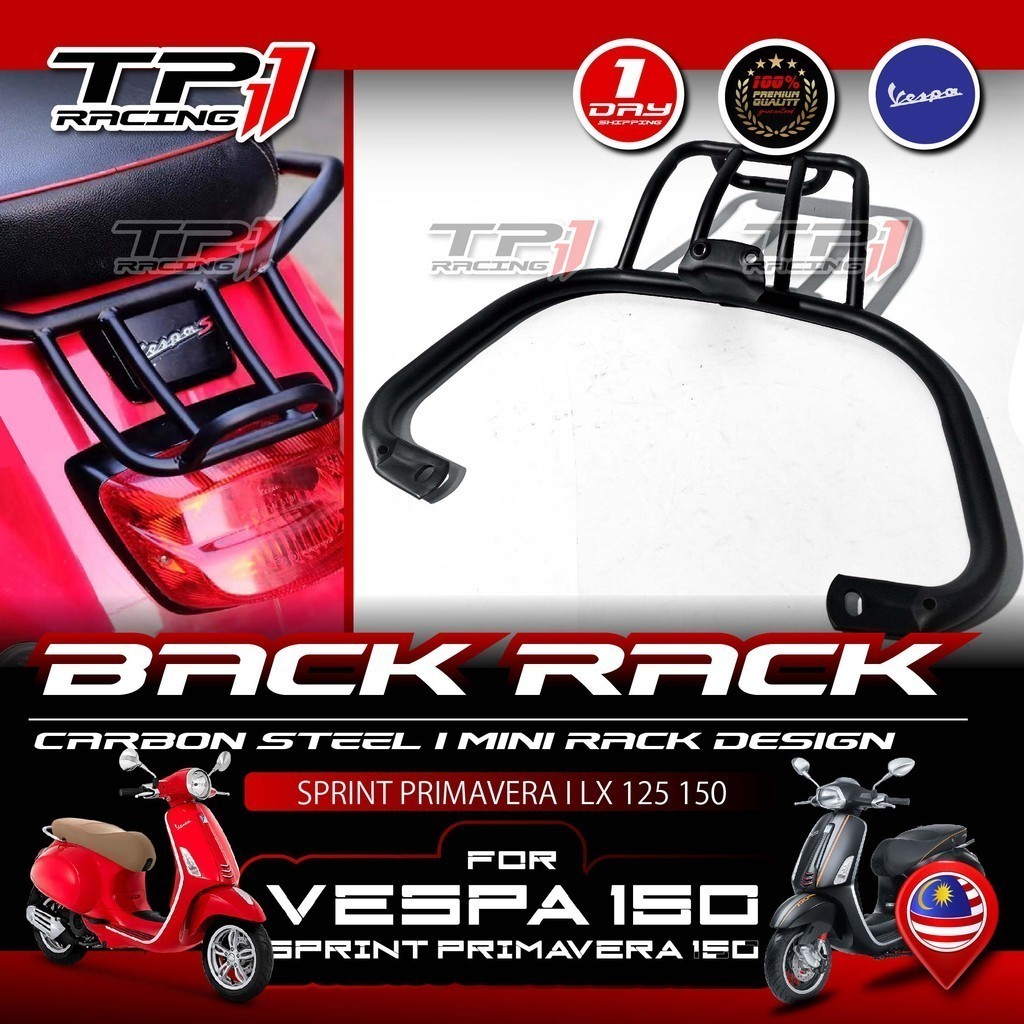 VESPA Rear Rack I Back Rack Scooter Luggage Rack Tailstock I Full ...
