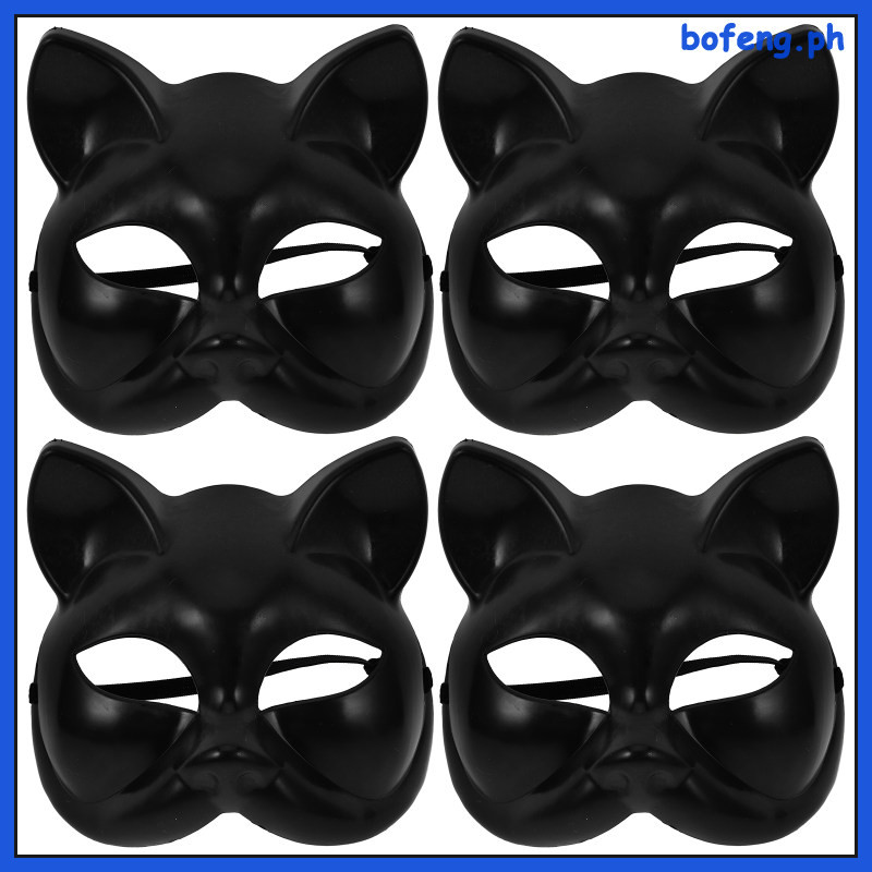 Cat Mask Halloween Fox Painted Cosplay Masks Black Women Miss and Child ...