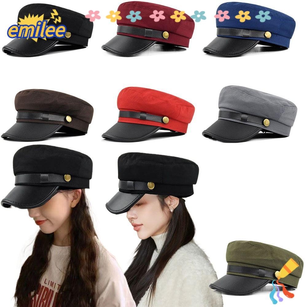 EMILEE Navy Cap Vintage British Style Beret Hats Flat Cap Salior Hat Newsboy Hat Duck Tongue Cap Flat Peaked Caps Outdoor Travel Shopee Philippines