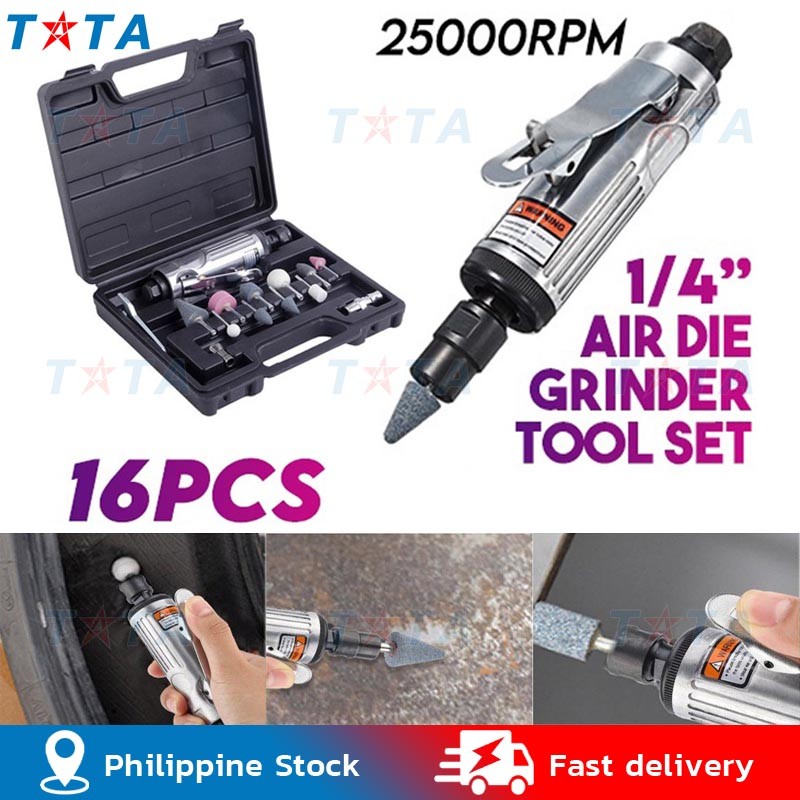 1/4" Air Compressor 90psi Die Grinder Rotary Tool Kit Air Die Grinder