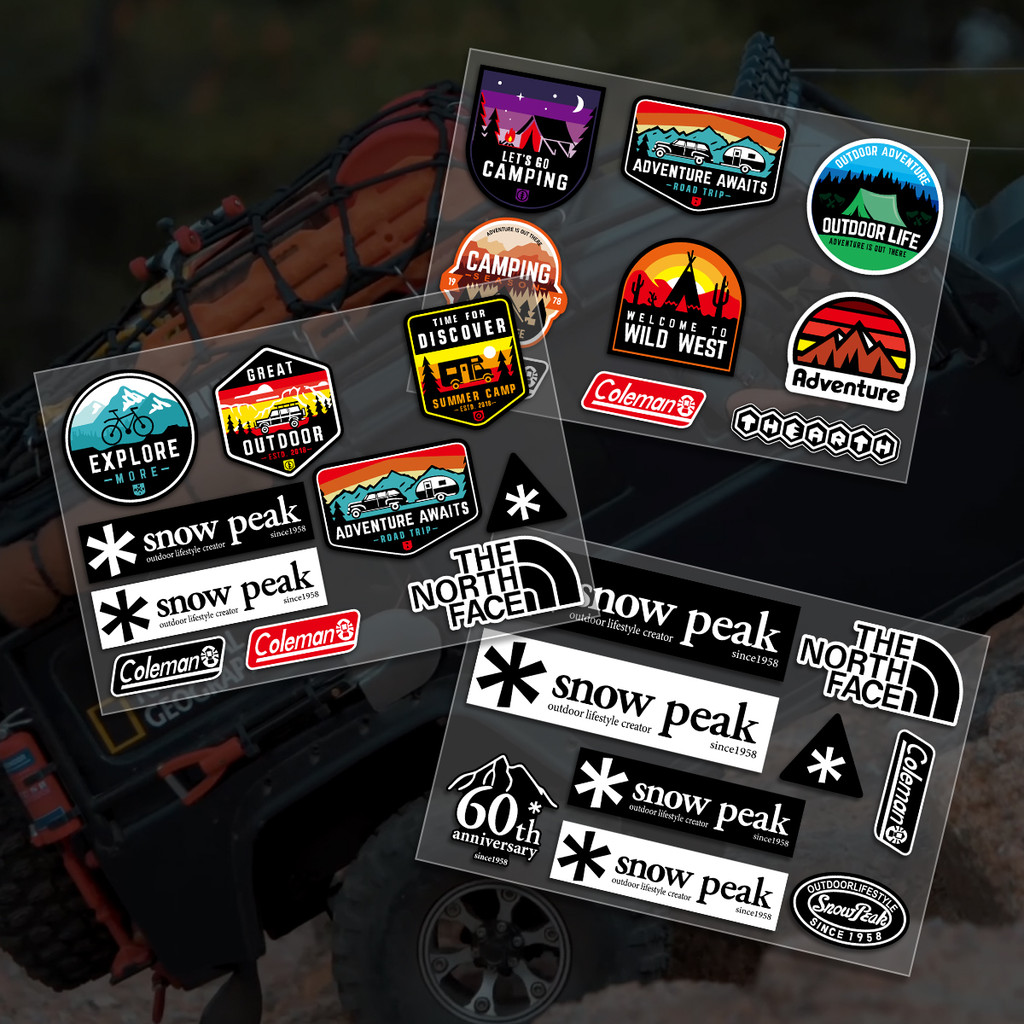 Camping Reflective Scooter Motorcycle Vinyl Stickers Vehicle Car Body ...