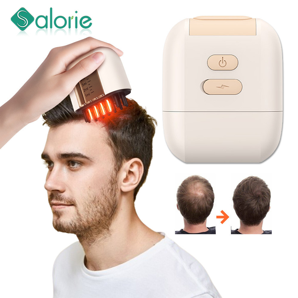 SALORIE 2 in 1 Electric Scalp Massager and Hair Oil Applicator With Red ...