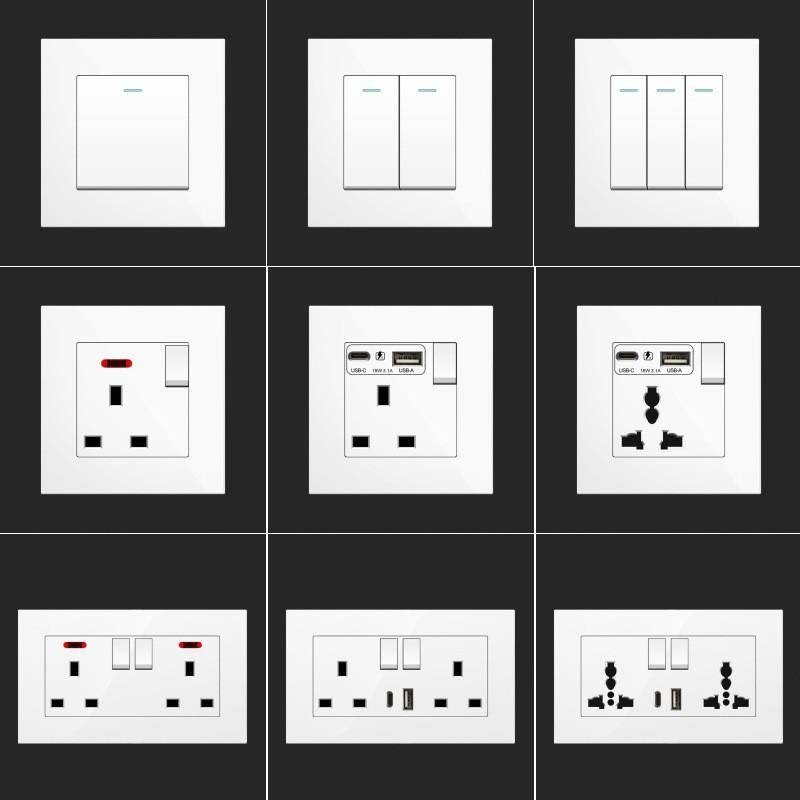 Hong Kong Macau Version 13A British Socket with USB Fast Charge type-c ...