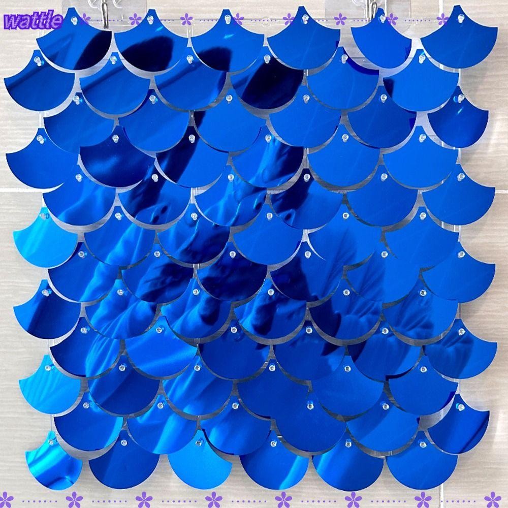 WATTLE Sequin Backdrop, Shimmer Fish Scale Shaped Wedding Sequin Panel ...