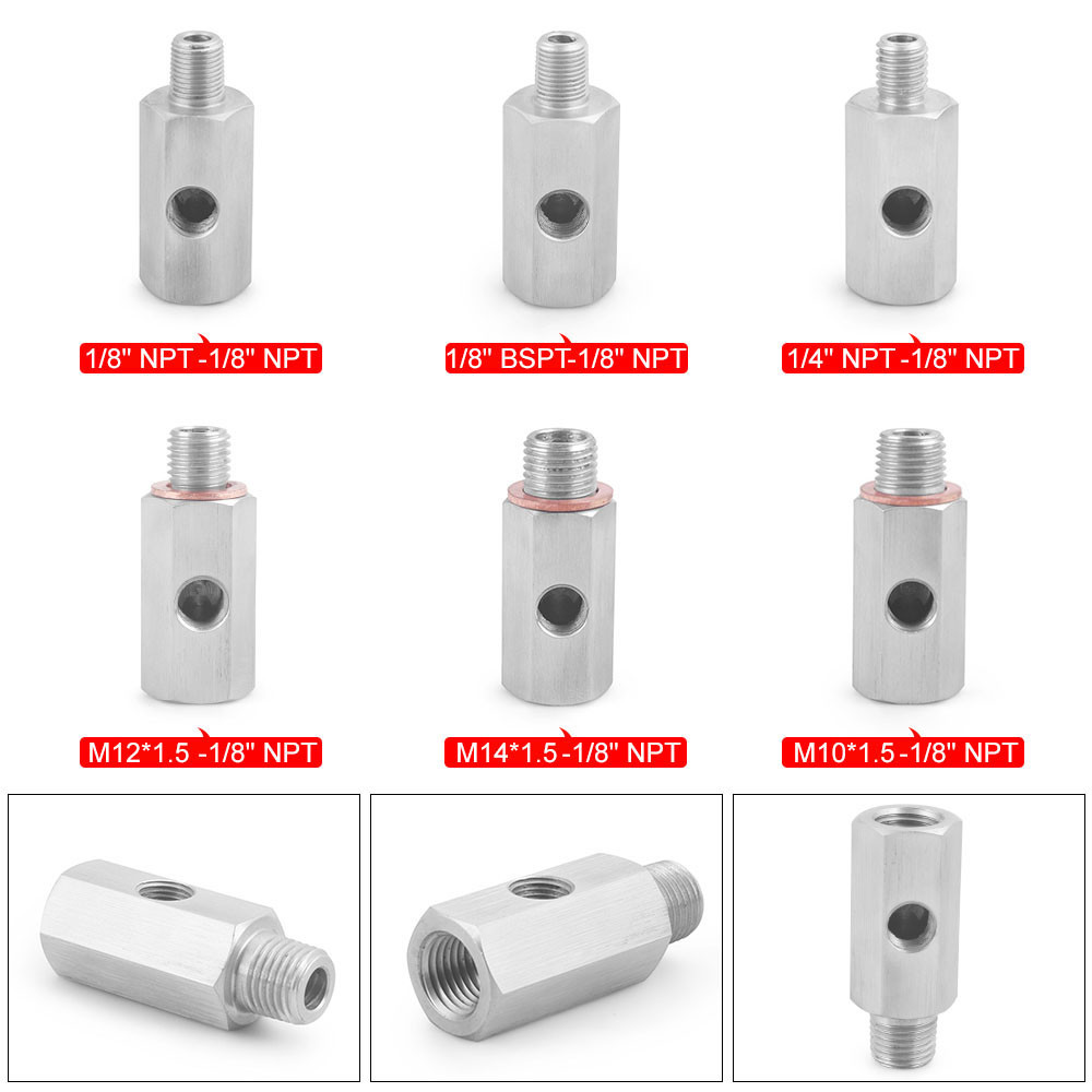 1/8 In BSPT Oil Pressure Sensor Tee To NPT Fitting Turbo Feed Line Gauge Adapter | UK