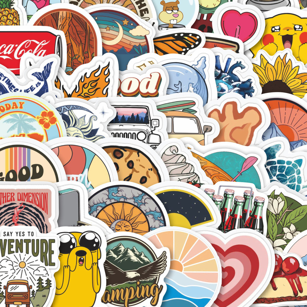 100Pcs VSCO Style Cutting Pack Stickers, Cute Cool Aesthetic Series for ...