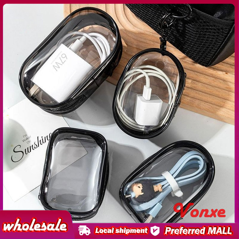 Wire Cable Storage Box Portable Travel Organizer Case Headphone Charger ...