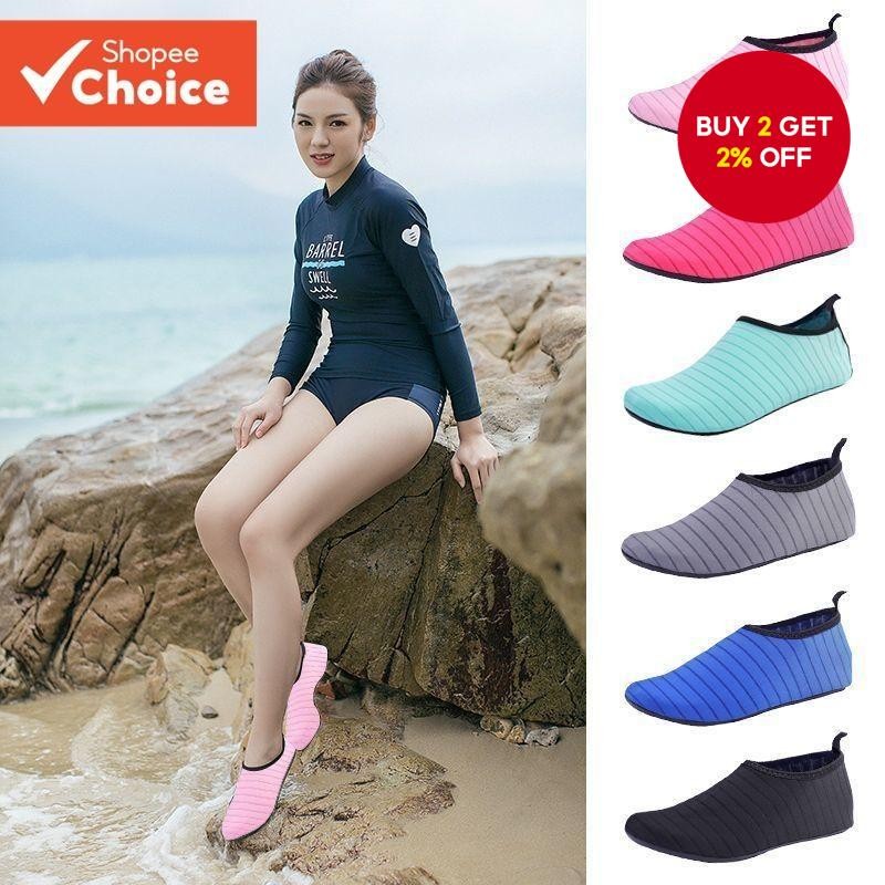 Women's Quick-Dry Aqua Socks: Non-Slip Water Shoes for Beach & Pool ...