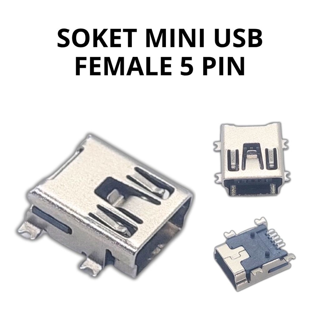 5 Pin Female Mini USB Socket – 5P Female Mini USB Socket Connector ...
