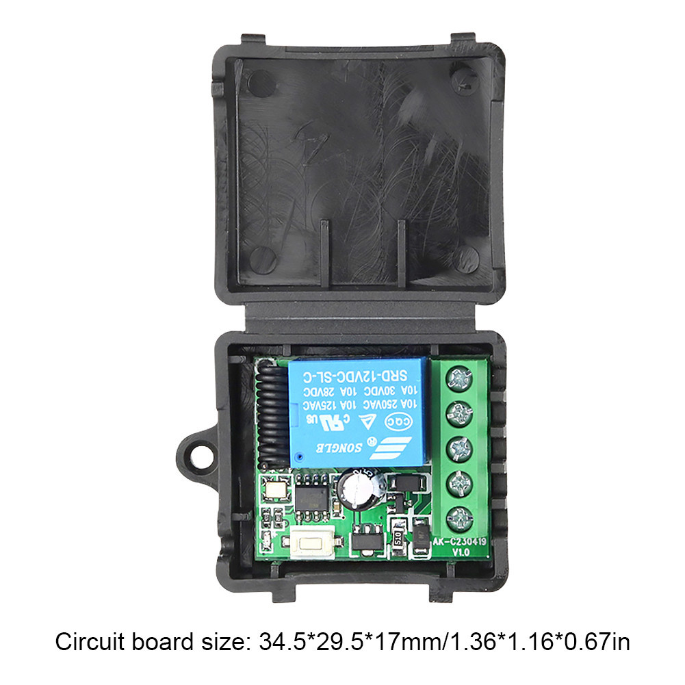 433MHz Mini Module 1CH DC 12V Relay Receiver Module 10A for Fan LED ...