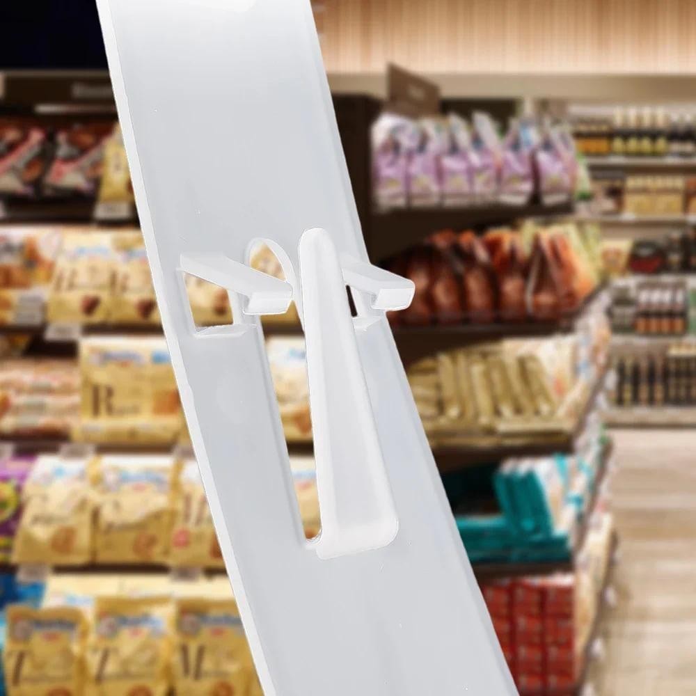 10Pcs Plastic Display Hanging Strips with Hooks Store Organizer for ...